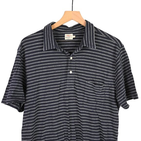 Faherty Striped Cotton Polo, large - Picture 2 of 6